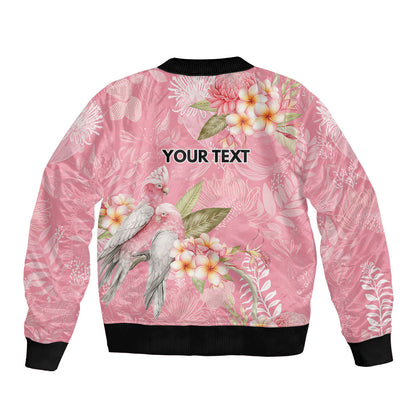 Personalised Galah Cockatoo Fighting in Pink Bomber Jacket Australian Breast Cancer Support Spirit