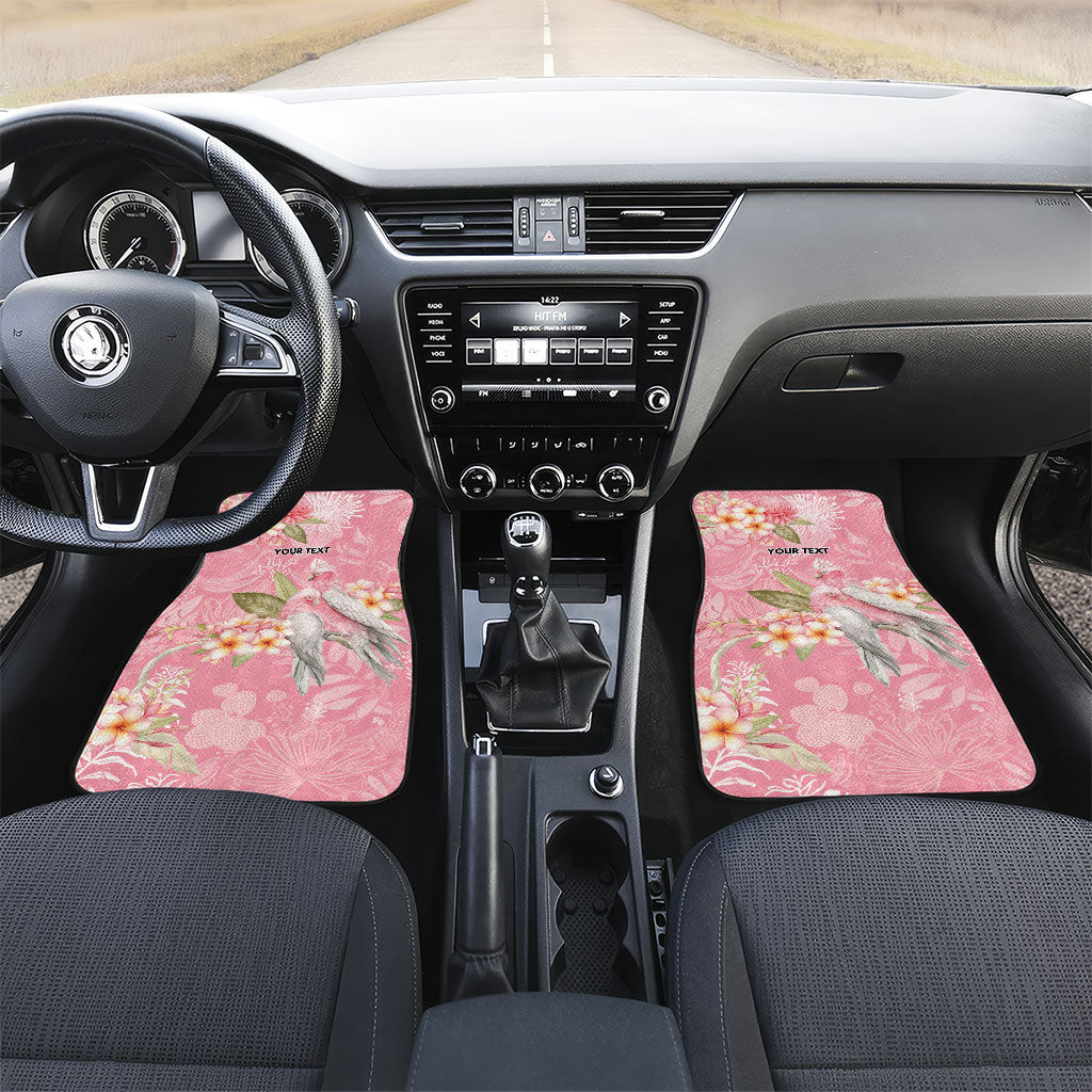 Personalised Galah Cockatoo Fighting in Pink Car Mats Australian Breast Cancer Support Spirit