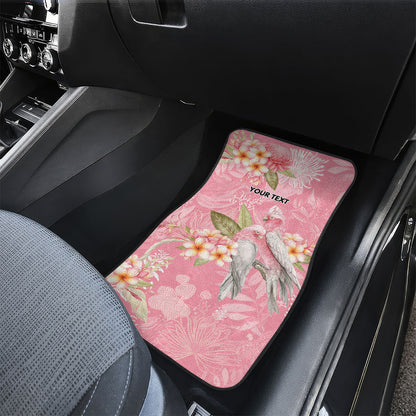 Personalised Galah Cockatoo Fighting in Pink Car Mats Australian Breast Cancer Support Spirit