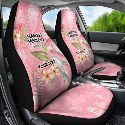 Personalised Galah Cockatoo Fighting in Pink Car Seat Cover Australian Breast Cancer Support Spirit