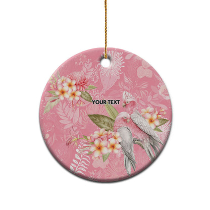 Personalised Galah Cockatoo Fighting in Pink Ceramic Ornament Australian Breast Cancer Support Spirit