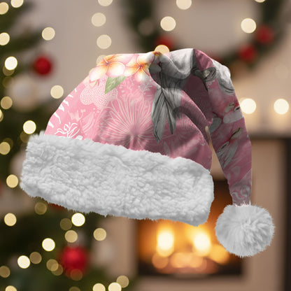 Personalised Galah Cockatoo Fighting in Pink Christmas Santa Hat Australian Breast Cancer Support Spirit