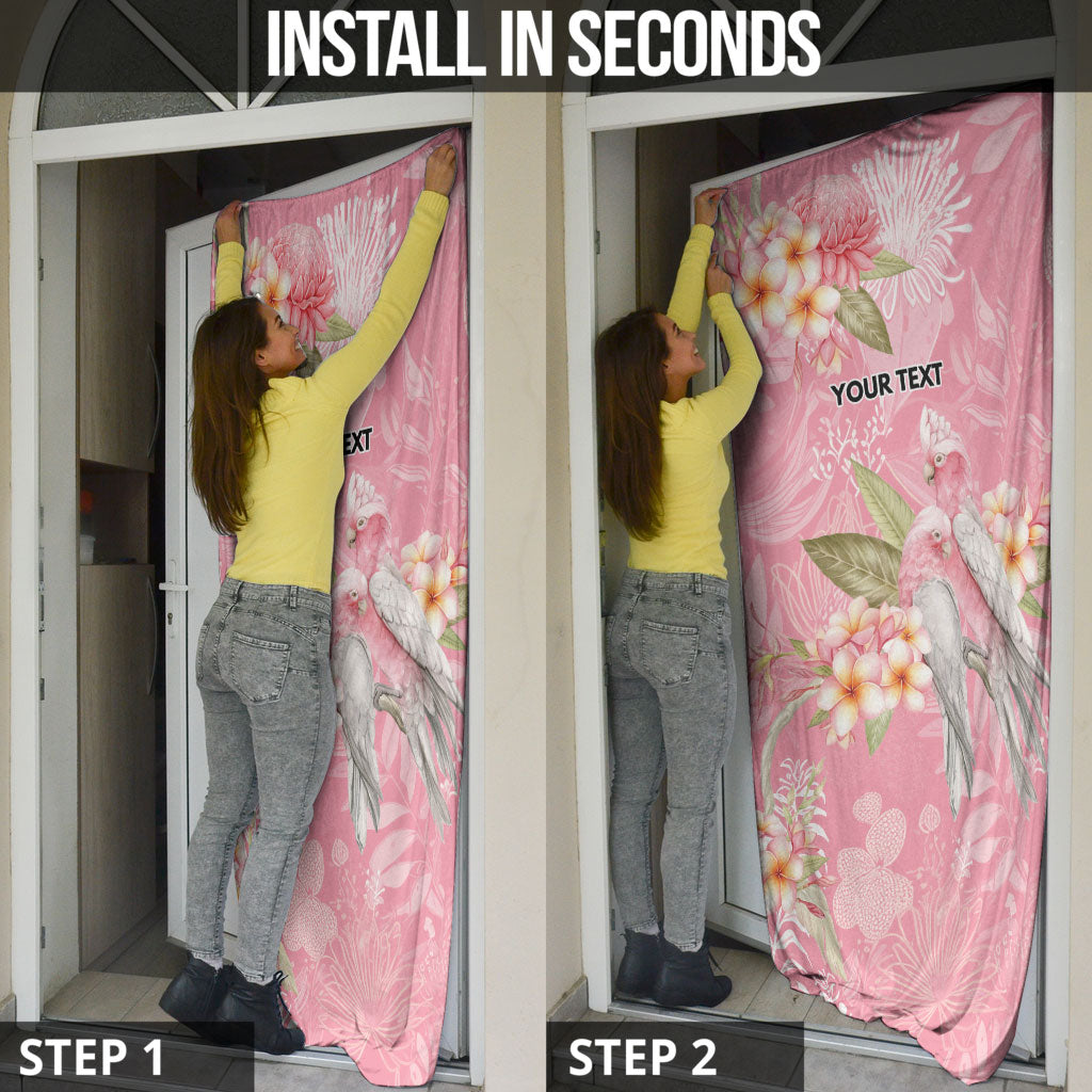 Personalised Galah Cockatoo Fighting in Pink Door Cover Australian Breast Cancer Support Spirit