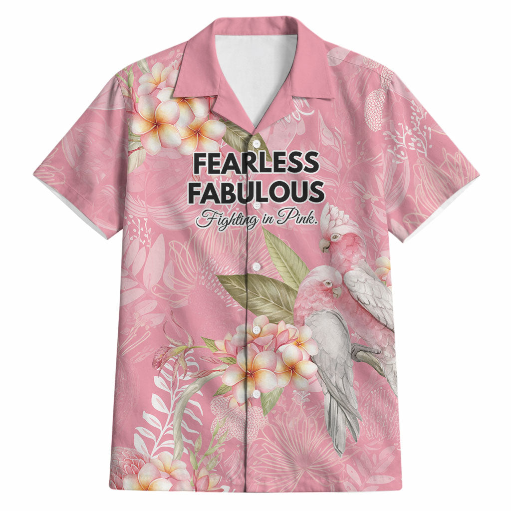Personalised Galah Cockatoo Fighting in Pink Hawaiian Shirt Australian Breast Cancer Support Spirit