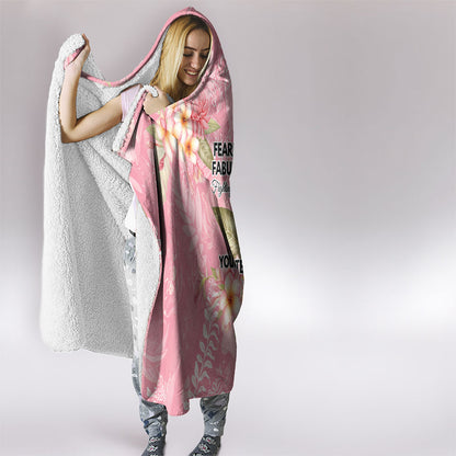 Personalised Galah Cockatoo Fighting in Pink Hooded Blanket Australian Breast Cancer Support Spirit