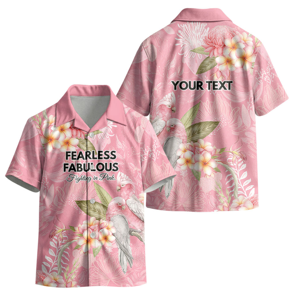 Personalised Galah Cockatoo Fighting in Pink Kid Hawaiian Shirt Australian Breast Cancer Support Spirit