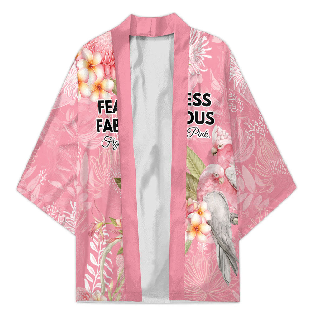 Personalised Galah Cockatoo Fighting in Pink Kimono Australian Breast Cancer Support Spirit
