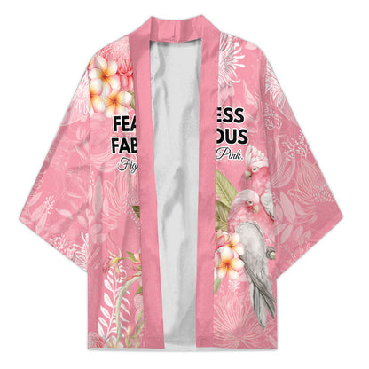 Personalised Galah Cockatoo Fighting in Pink Kimono Australian Breast Cancer Support Spirit