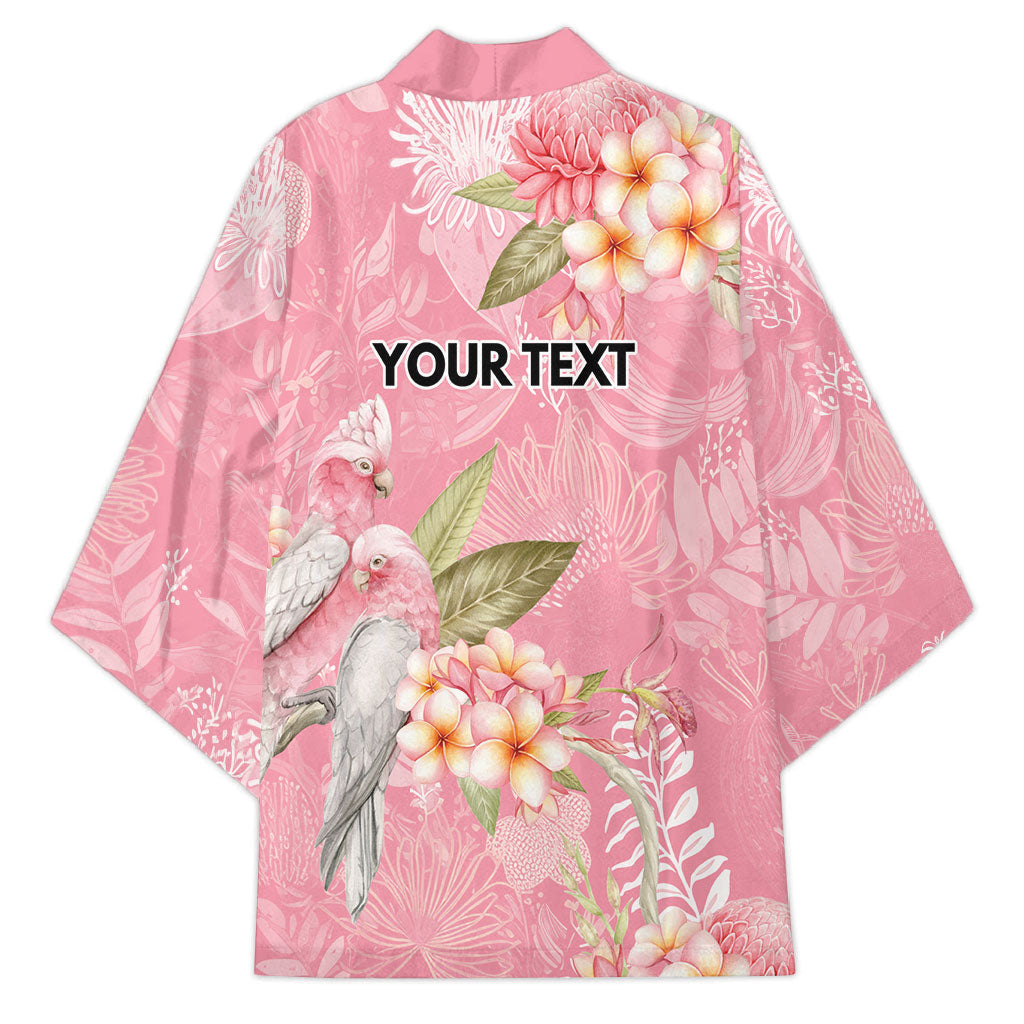 Personalised Galah Cockatoo Fighting in Pink Kimono Australian Breast Cancer Support Spirit