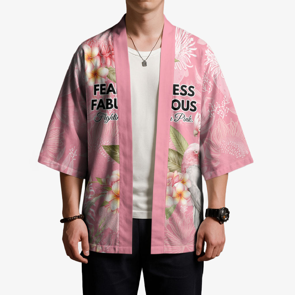 Personalised Galah Cockatoo Fighting in Pink Kimono Australian Breast Cancer Support Spirit