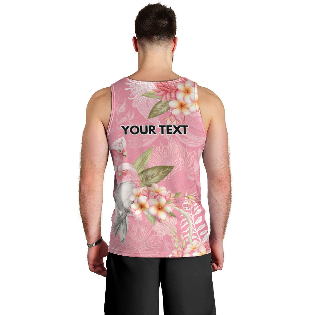 Personalised Galah Cockatoo Fighting in Pink Men Tank Top Australian Breast Cancer Support Spirit