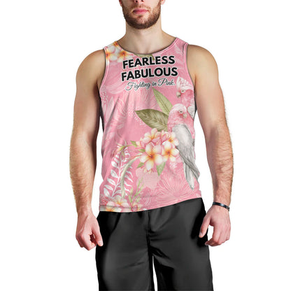 Personalised Galah Cockatoo Fighting in Pink Men Tank Top Australian Breast Cancer Support Spirit