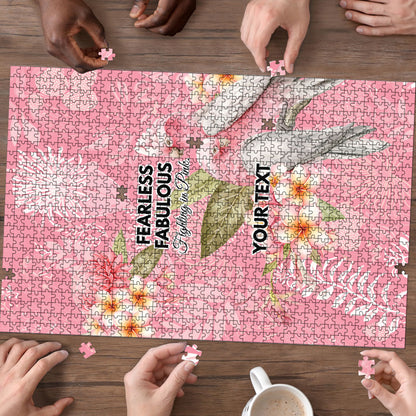 Personalised Galah Cockatoo Fighting in Pink Puzzle Australian Breast Cancer Support Spirit