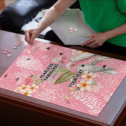 Personalised Galah Cockatoo Fighting in Pink Puzzle Australian Breast Cancer Support Spirit
