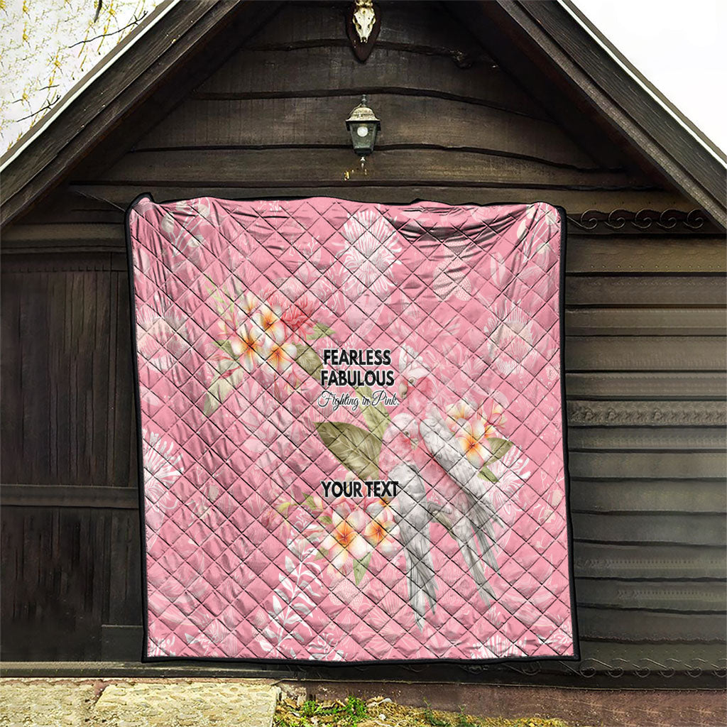 Personalised Galah Cockatoo Fighting in Pink Quilt Australian Breast Cancer Support Spirit