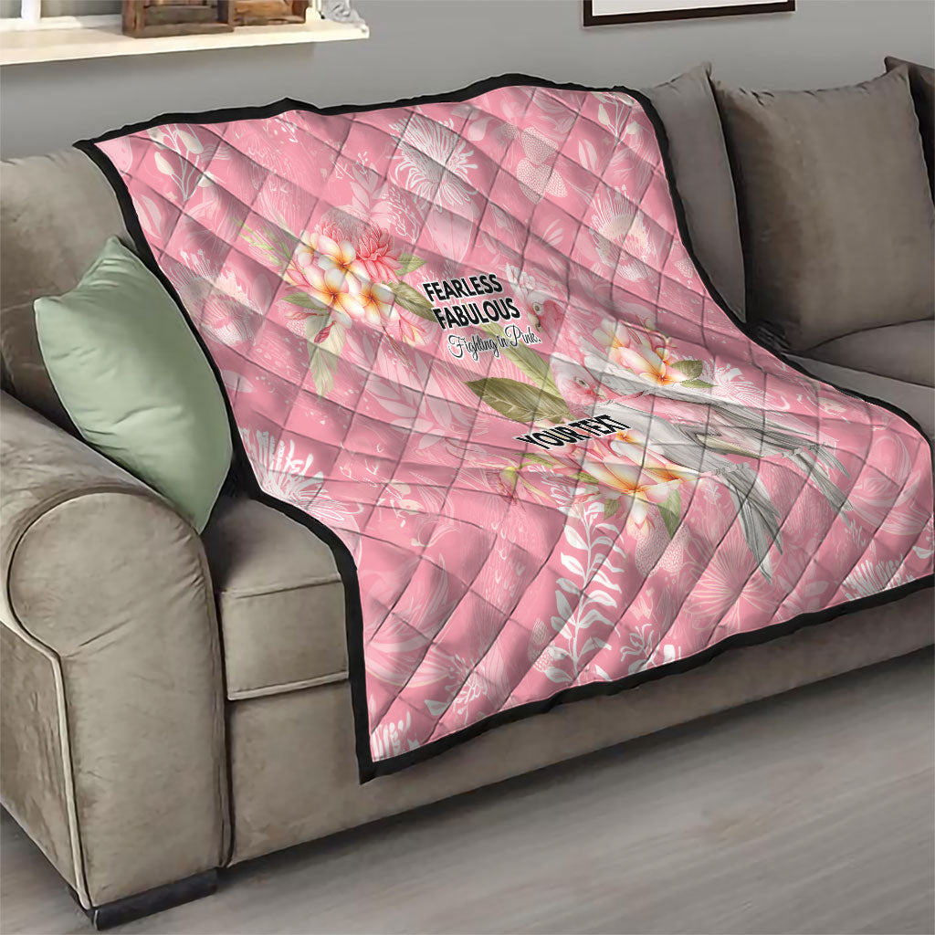 Personalised Galah Cockatoo Fighting in Pink Quilt Australian Breast Cancer Support Spirit