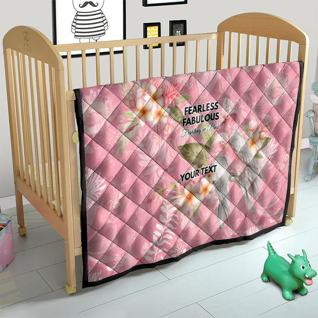 Personalised Galah Cockatoo Fighting in Pink Quilt Australian Breast Cancer Support Spirit