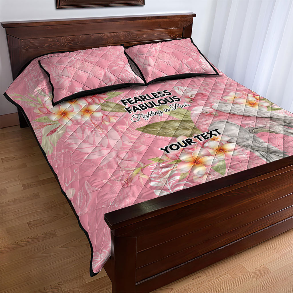 Personalised Galah Cockatoo Fighting in Pink Quilt Bed Set Australian Breast Cancer Support Spirit