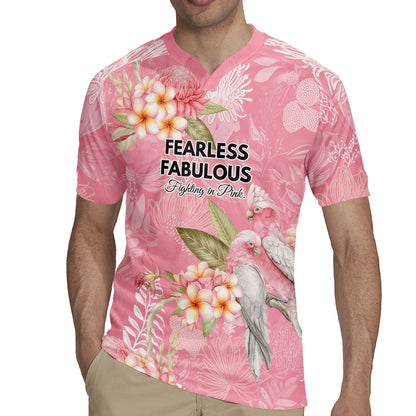 Personalised Galah Cockatoo Fighting in Pink Rugby Jersey Australian Breast Cancer Support Spirit