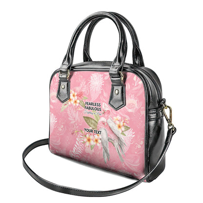 Personalised Galah Cockatoo Fighting in Pink Shoulder Handbag Australian Breast Cancer Support Spirit