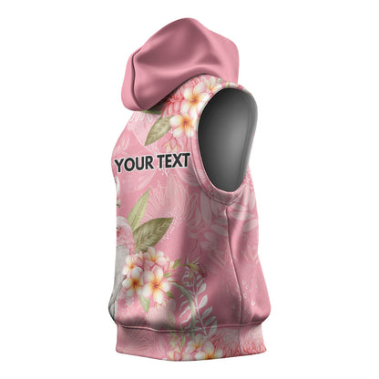 Personalised Galah Cockatoo Fighting in Pink Sleeveless Hoodie Australian Breast Cancer Support Spirit