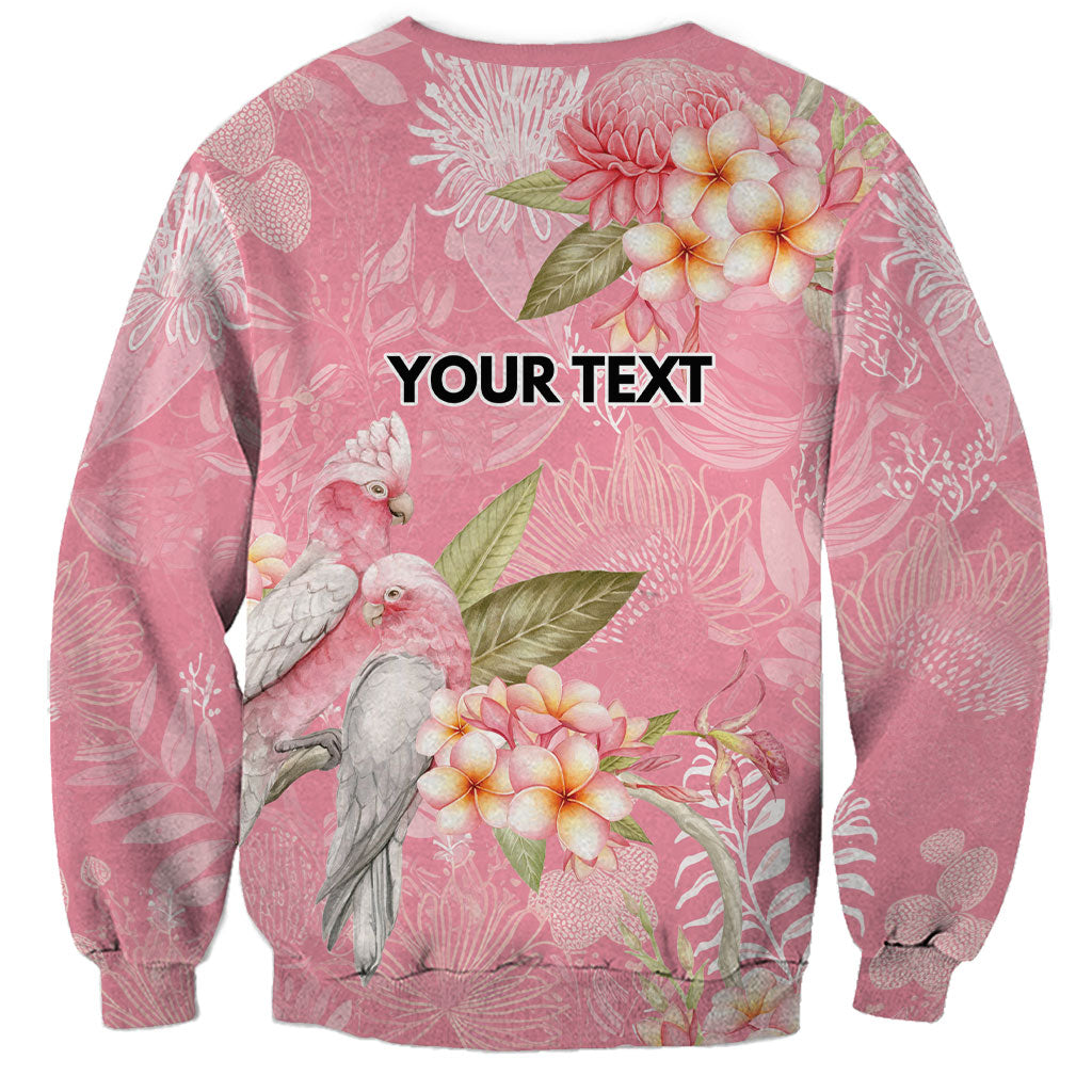 Personalised Galah Cockatoo Fighting in Pink Sweatshirt Australian Breast Cancer Support Spirit