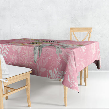 Personalised Galah Cockatoo Fighting in Pink Tablecloth Australian Breast Cancer Support Spirit