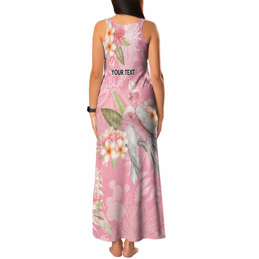 Personalised Galah Cockatoo Fighting in Pink Tank Maxi Dress Australian Breast Cancer Support Spirit