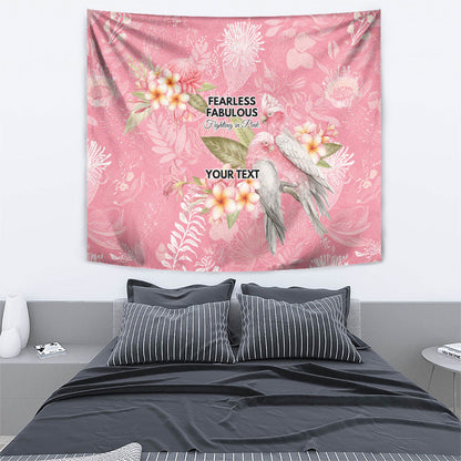 Personalised Galah Cockatoo Fighting in Pink Tapestry Australian Breast Cancer Support Spirit