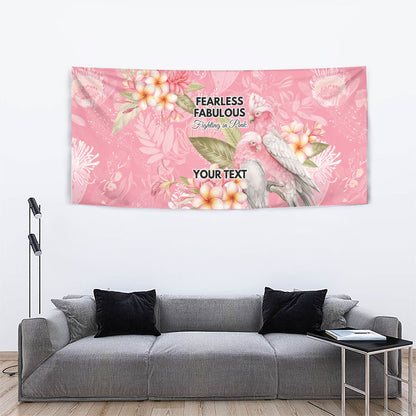 Personalised Galah Cockatoo Fighting in Pink Tapestry Australian Breast Cancer Support Spirit