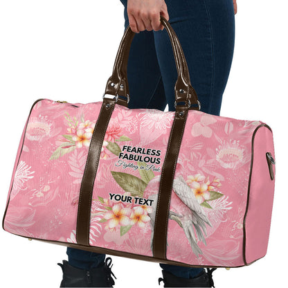 Personalised Galah Cockatoo Fighting in Pink Travel Bag Australian Breast Cancer Support Spirit