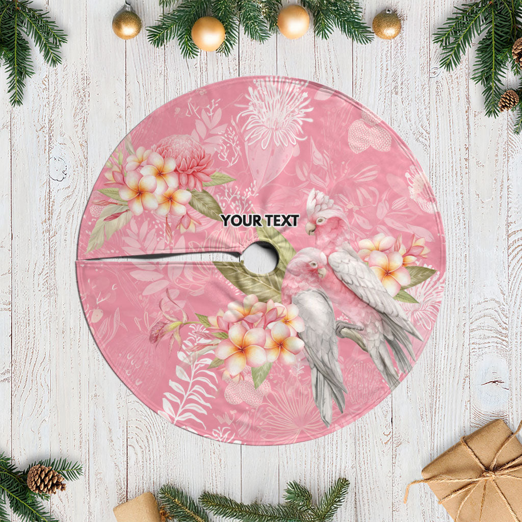 Personalised Galah Cockatoo Fighting in Pink Tree Skirt Australian Breast Cancer Support Spirit
