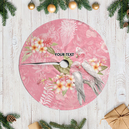 Personalised Galah Cockatoo Fighting in Pink Tree Skirt Australian Breast Cancer Support Spirit