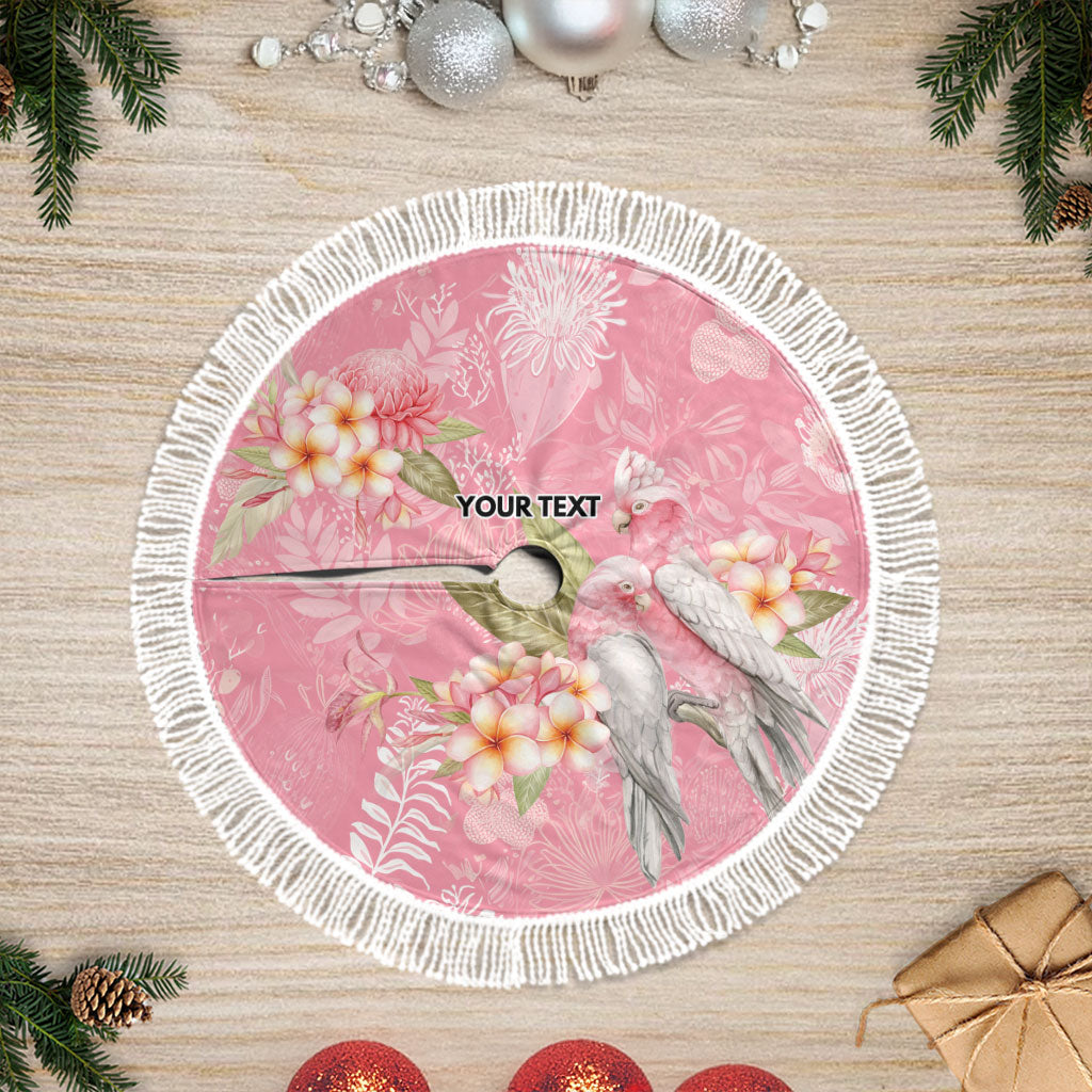 Personalised Galah Cockatoo Fighting in Pink Tree Skirt Australian Breast Cancer Support Spirit