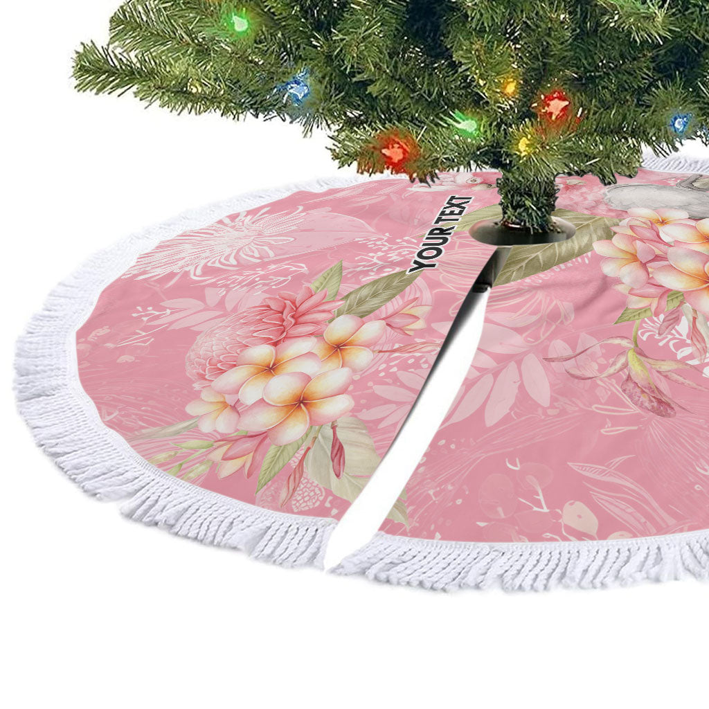 Personalised Galah Cockatoo Fighting in Pink Tree Skirt Australian Breast Cancer Support Spirit