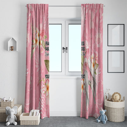Personalised Galah Cockatoo Fighting in Pink Window Curtain Australian Breast Cancer Support Spirit