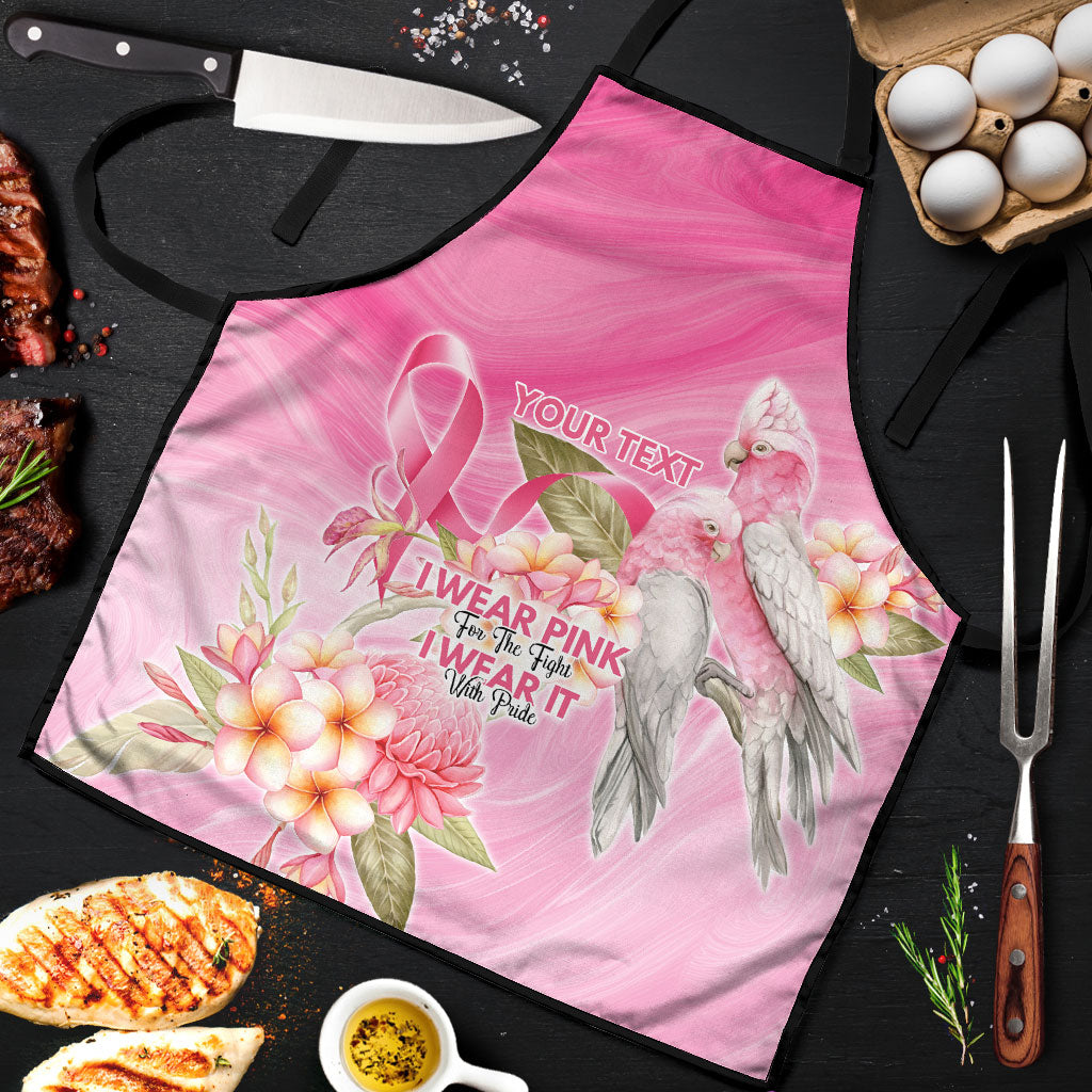 Personalised I Wear Pink For The Fight Apron Australian Breast Cancer Support Spirit