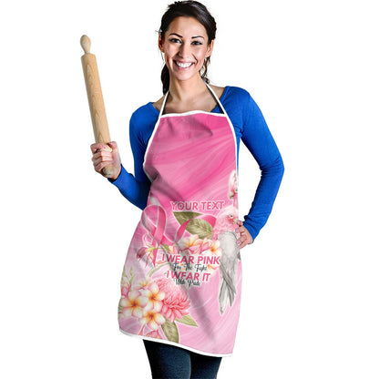 Personalised I Wear Pink For The Fight Apron Australian Breast Cancer Support Spirit