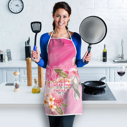 Personalised I Wear Pink For The Fight Apron Australian Breast Cancer Support Spirit