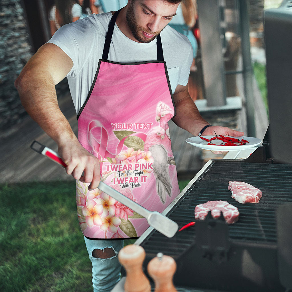 Personalised I Wear Pink For The Fight Apron Australian Breast Cancer Support Spirit