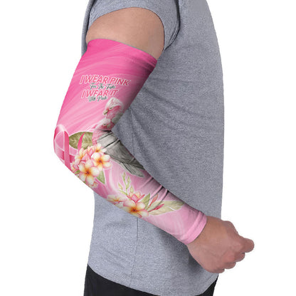 Personalised I Wear Pink For The Fight Arm Sleeves Australian Breast Cancer Support Spirit