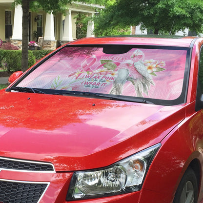 Personalised I Wear Pink For The Fight Auto Sun Shade Australian Breast Cancer Support Spirit