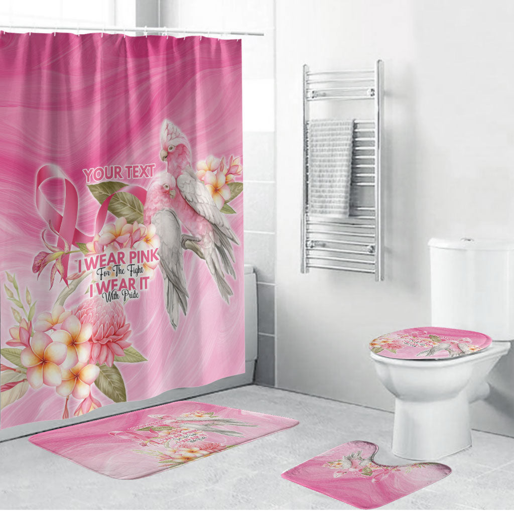 Personalised I Wear Pink For The Fight Bathroom Set Australian Breast Cancer Support Spirit