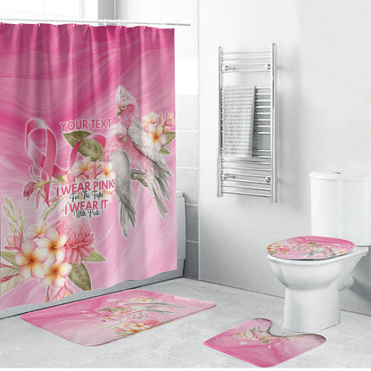 Personalised I Wear Pink For The Fight Bathroom Set Australian Breast Cancer Support Spirit