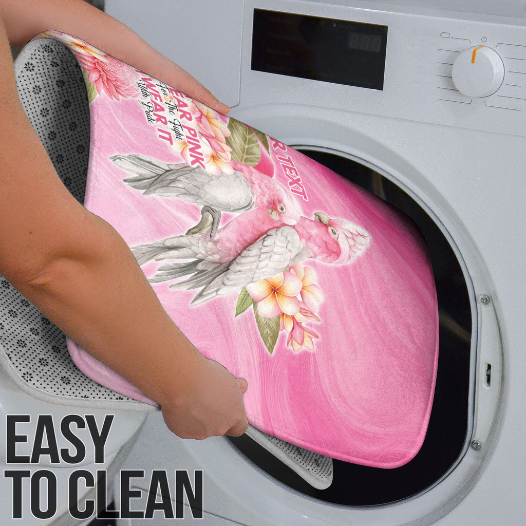 Personalised I Wear Pink For The Fight Bathroom Set Australian Breast Cancer Support Spirit