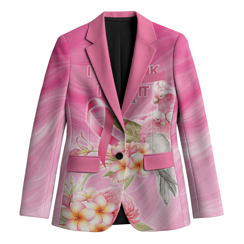 Personalised I Wear Pink For The Fight Blazer Australian Breast Cancer Support Spirit