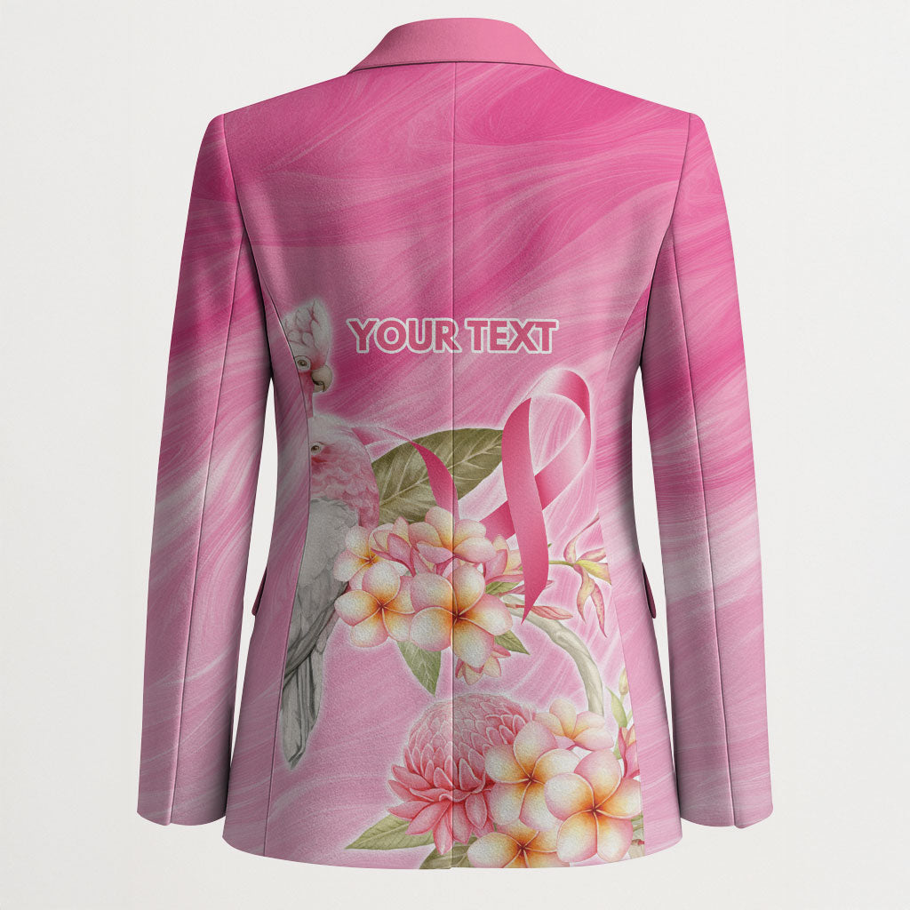 Personalised I Wear Pink For The Fight Blazer Australian Breast Cancer Support Spirit