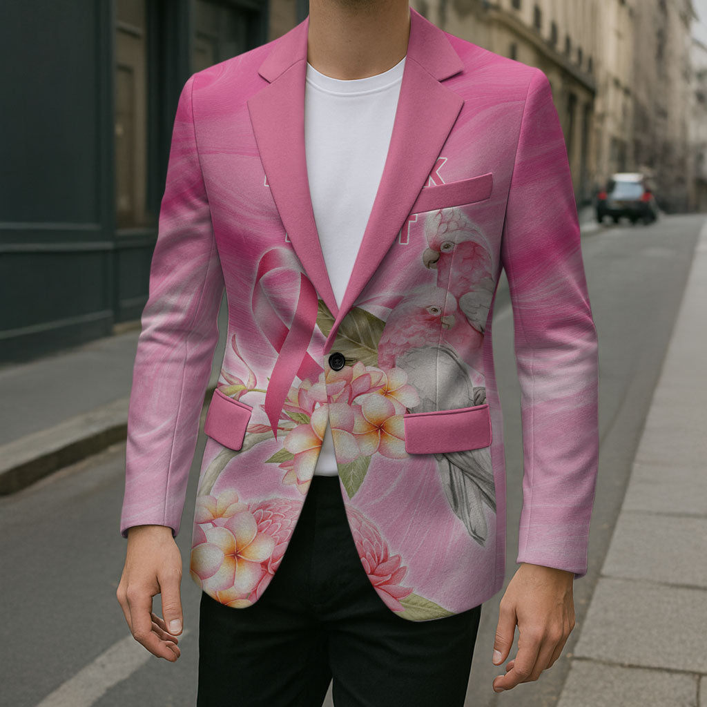 Personalised I Wear Pink For The Fight Blazer Australian Breast Cancer Support Spirit