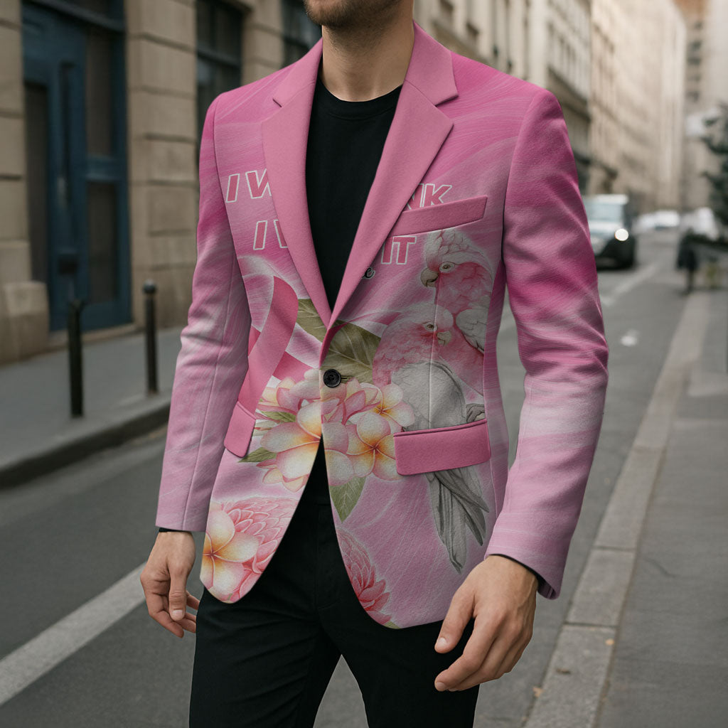 Personalised I Wear Pink For The Fight Blazer Australian Breast Cancer Support Spirit