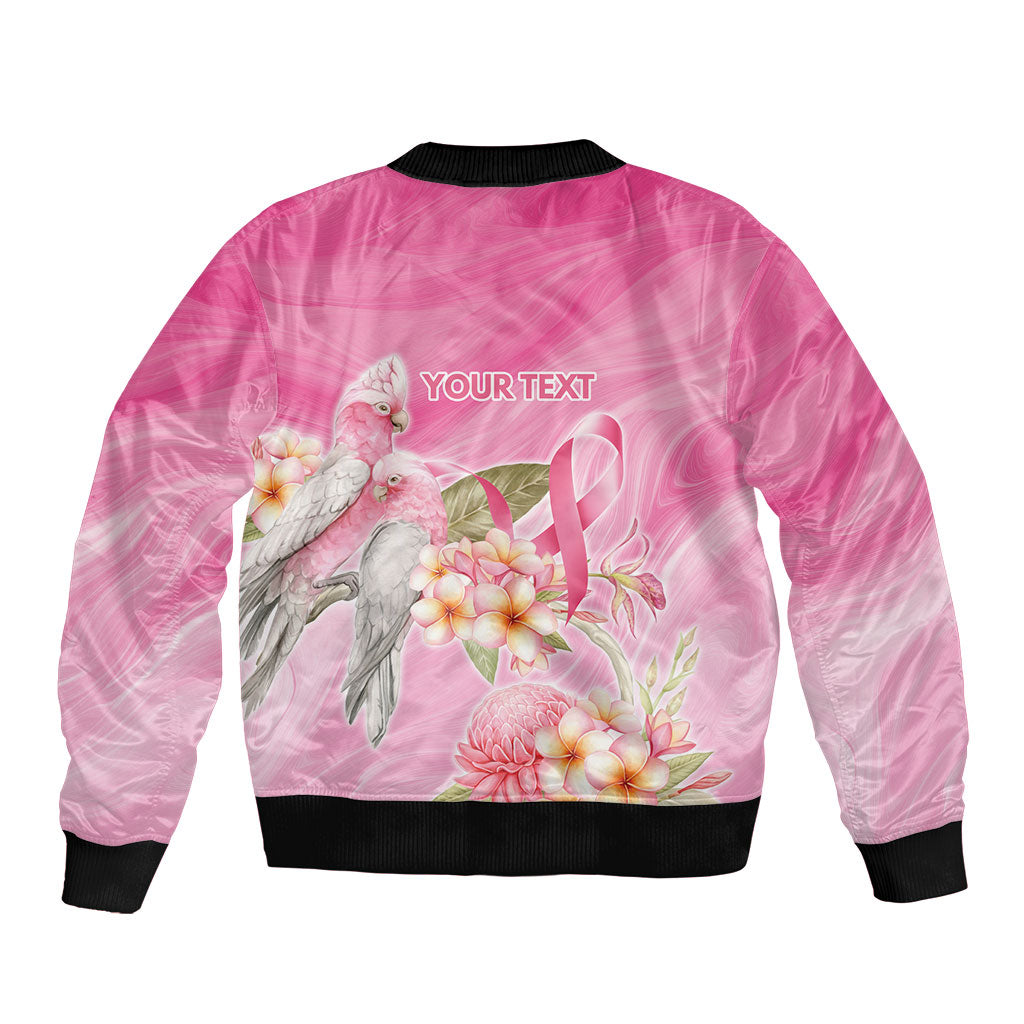 Personalised I Wear Pink For The Fight Bomber Jacket Australian Breast Cancer Support Spirit